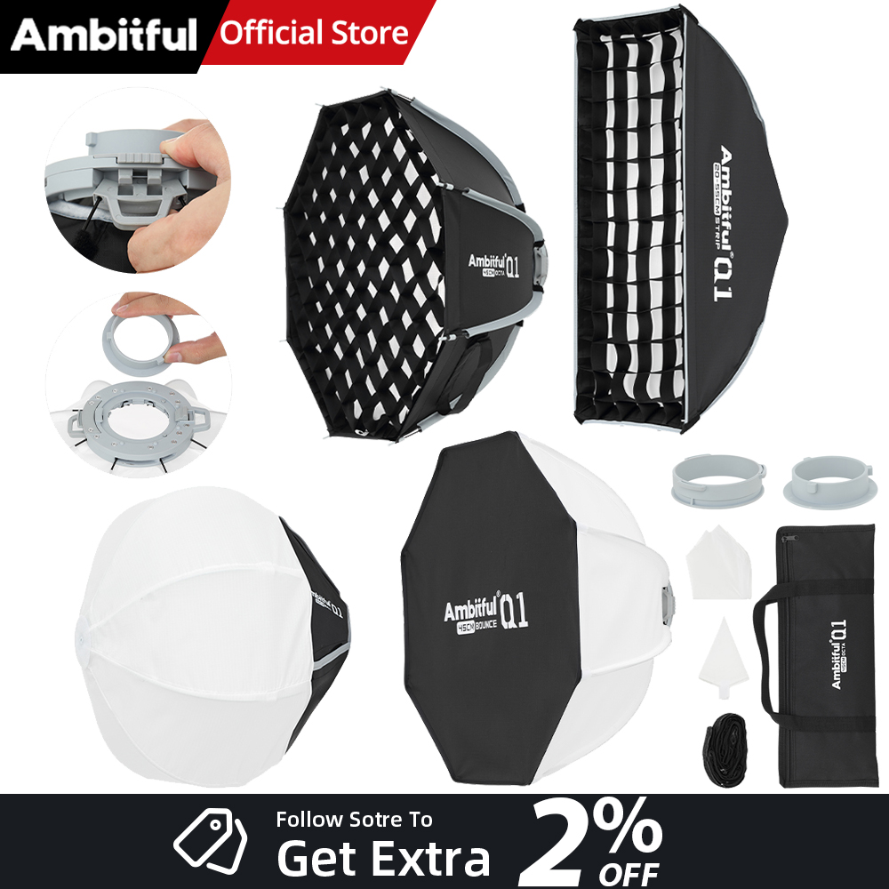 Beauty Dish 55Cm - NEW！AMBITFUL Q1 Mini Bowens/GODOX Mount 30cm