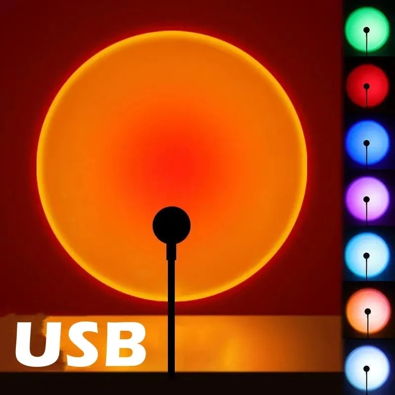 USB Sunset Projection Lamp Rai - Photography Lighting Wall 评论和价格