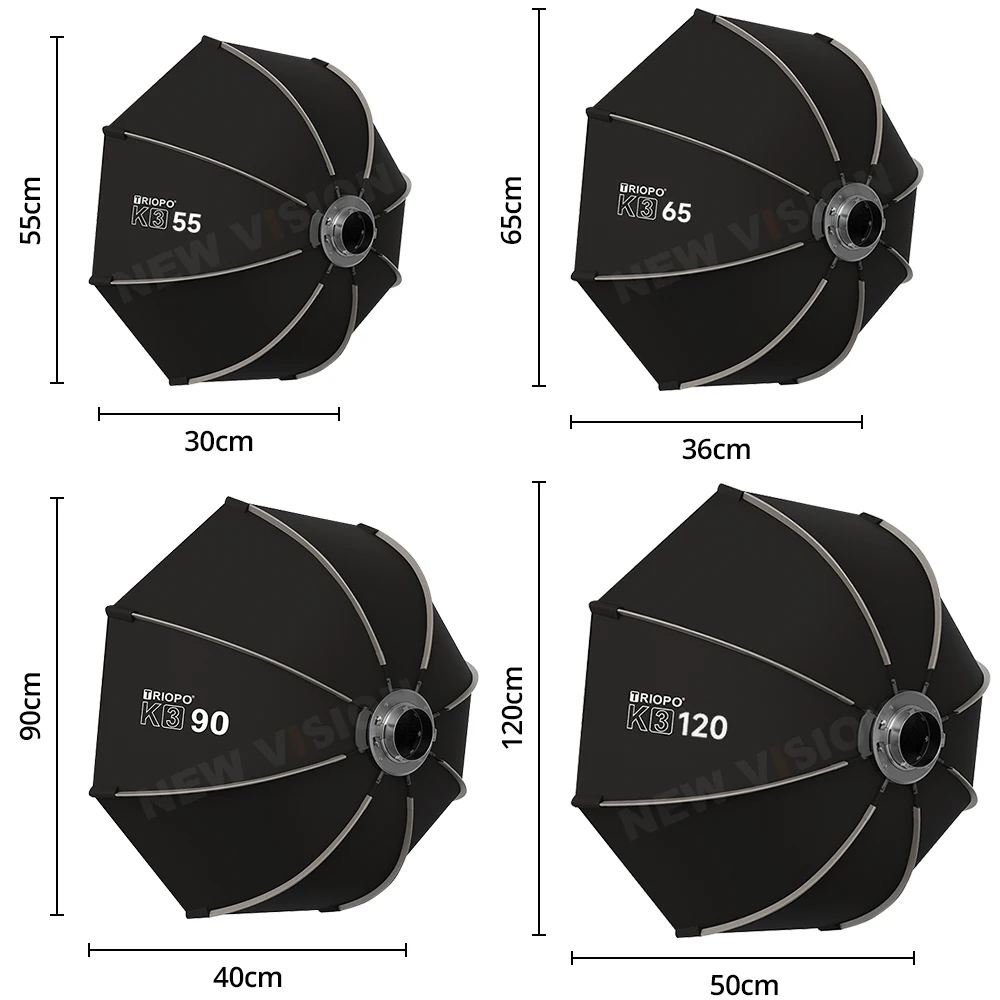 TRIOPO K3 Series 65cm 90cm 55c - Beauty Dish 55Cm 评论和价格