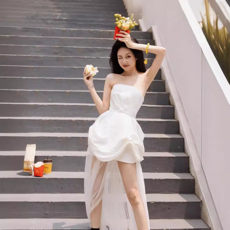French White Strapless Morning - Photography Natural Lighting 评论和价格