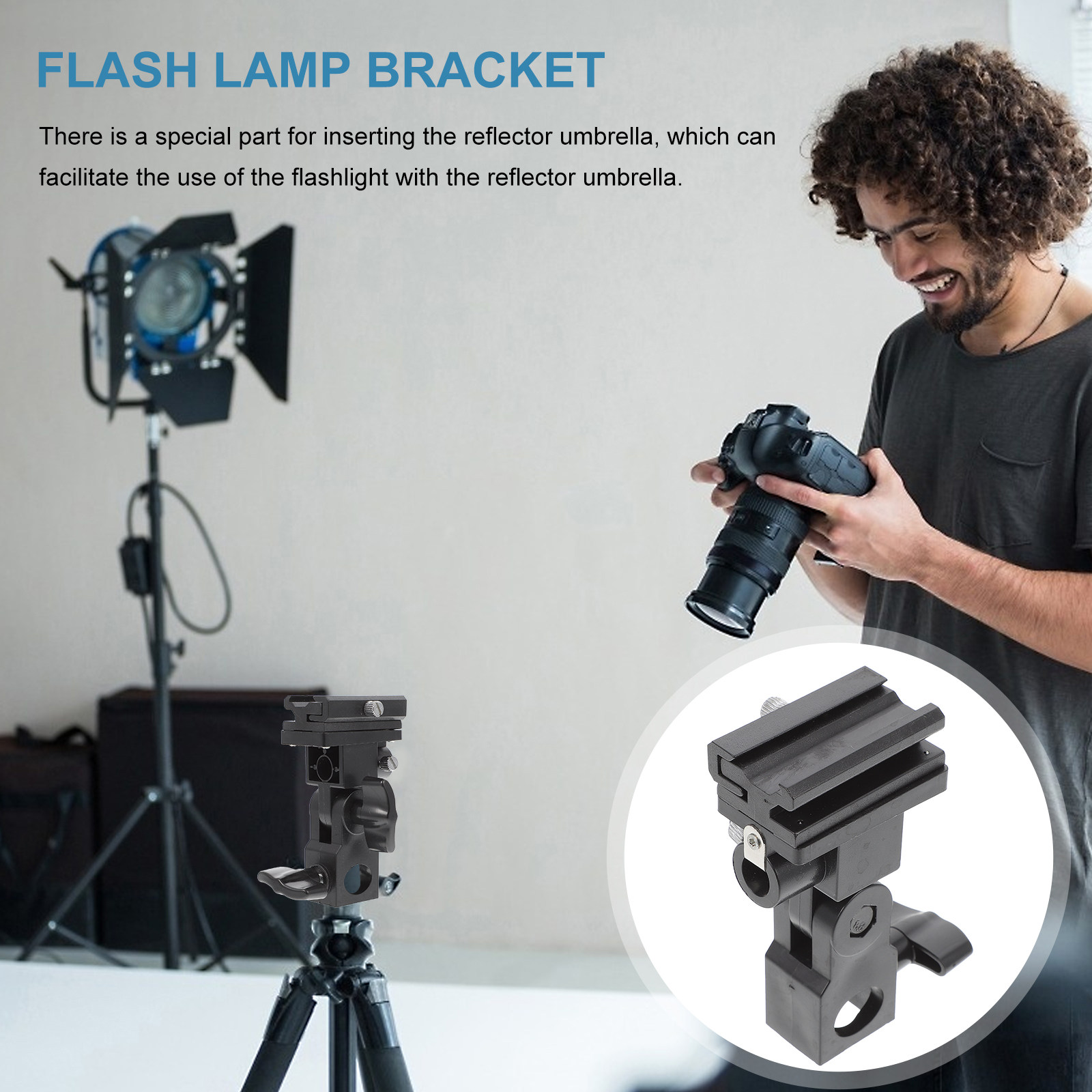 Adjustable Flash Light Bracket - Photography Lighting Direction 评论和价格