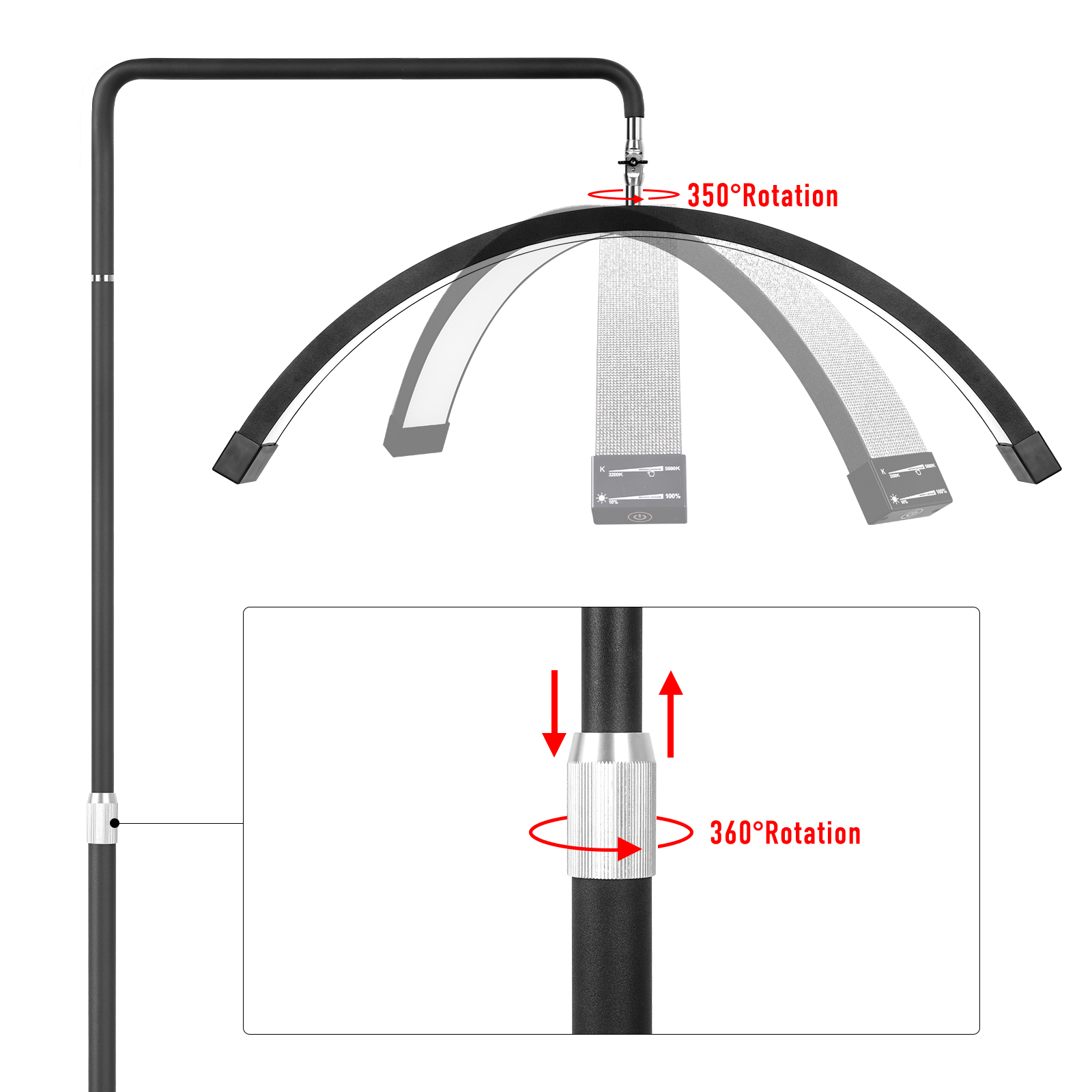 Fosoto Multi-directional Ring  - Photography Lighting Direction 评论和价格