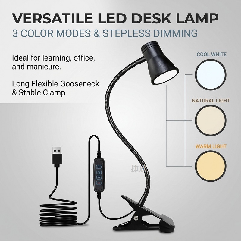 LED clip desk lamp eye protect - Learn Photography Lighting 评论和价格