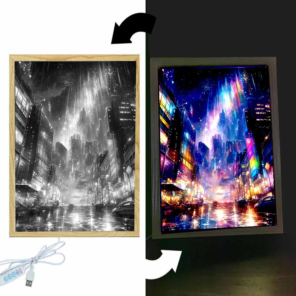 Beautiful City Light Painting  - Photography Lighting Wall 评论和价格