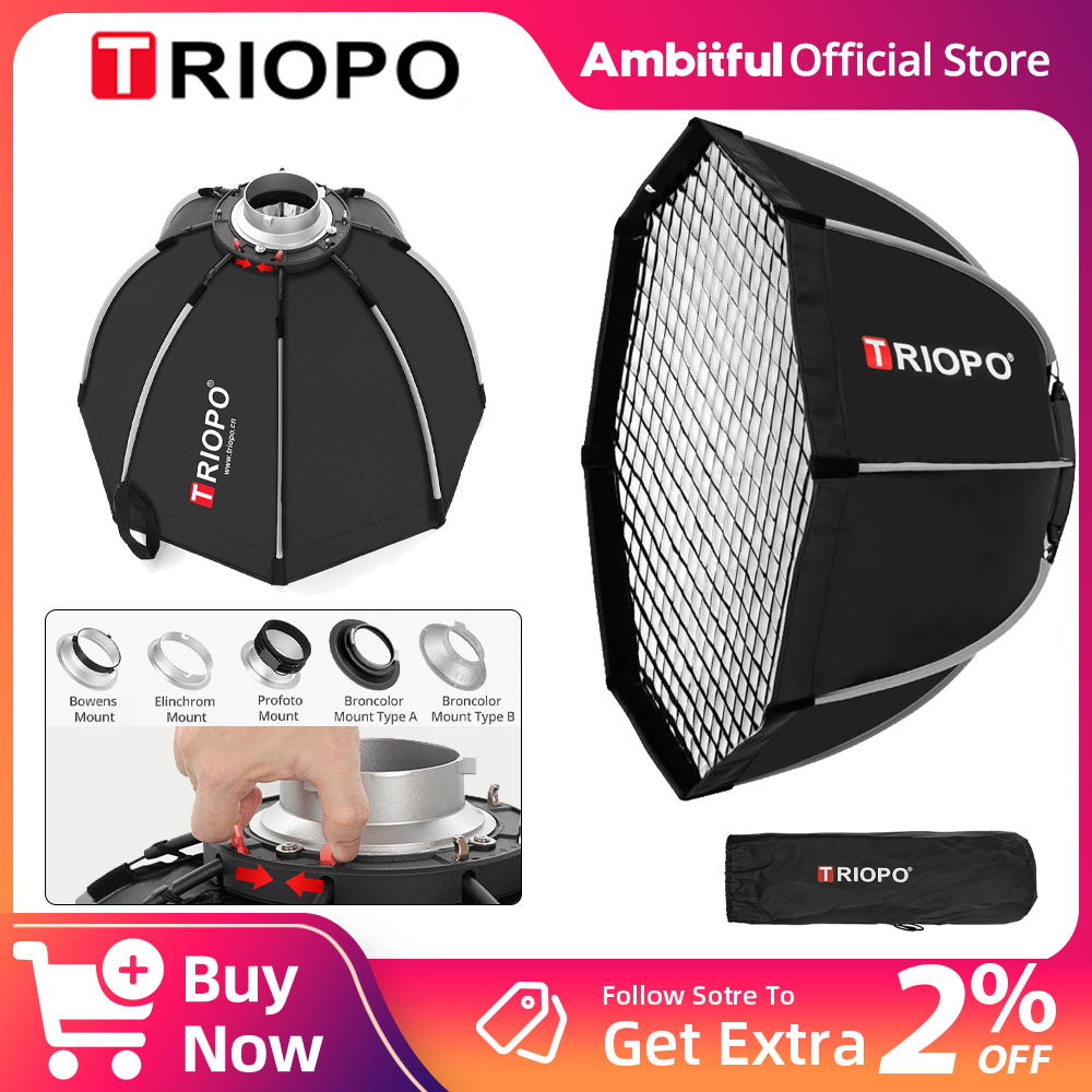 TRIOPO K2 Quick Set-up Softbox - Beauty Dish 55Cm 评论和价格