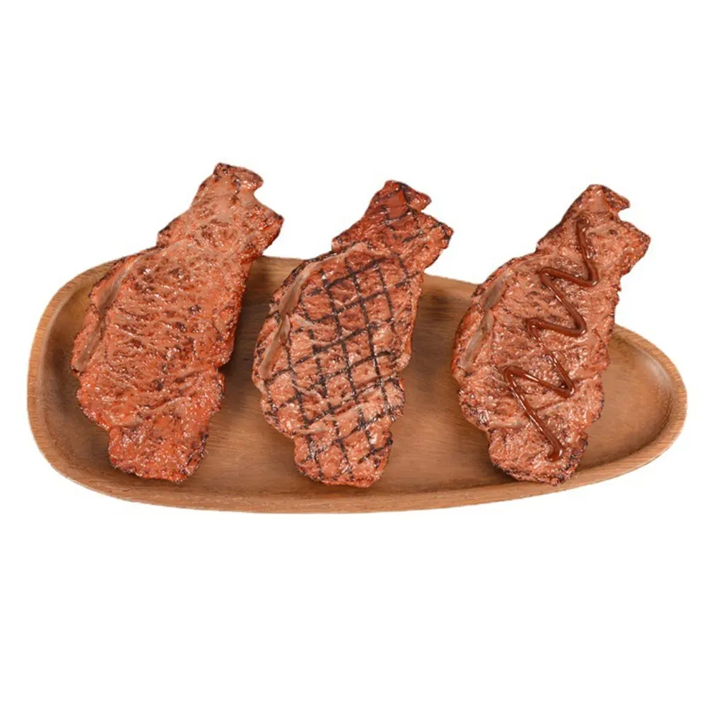 PVC Simulation Fake Steak Food - Good Lighting In Photography 评论和价格