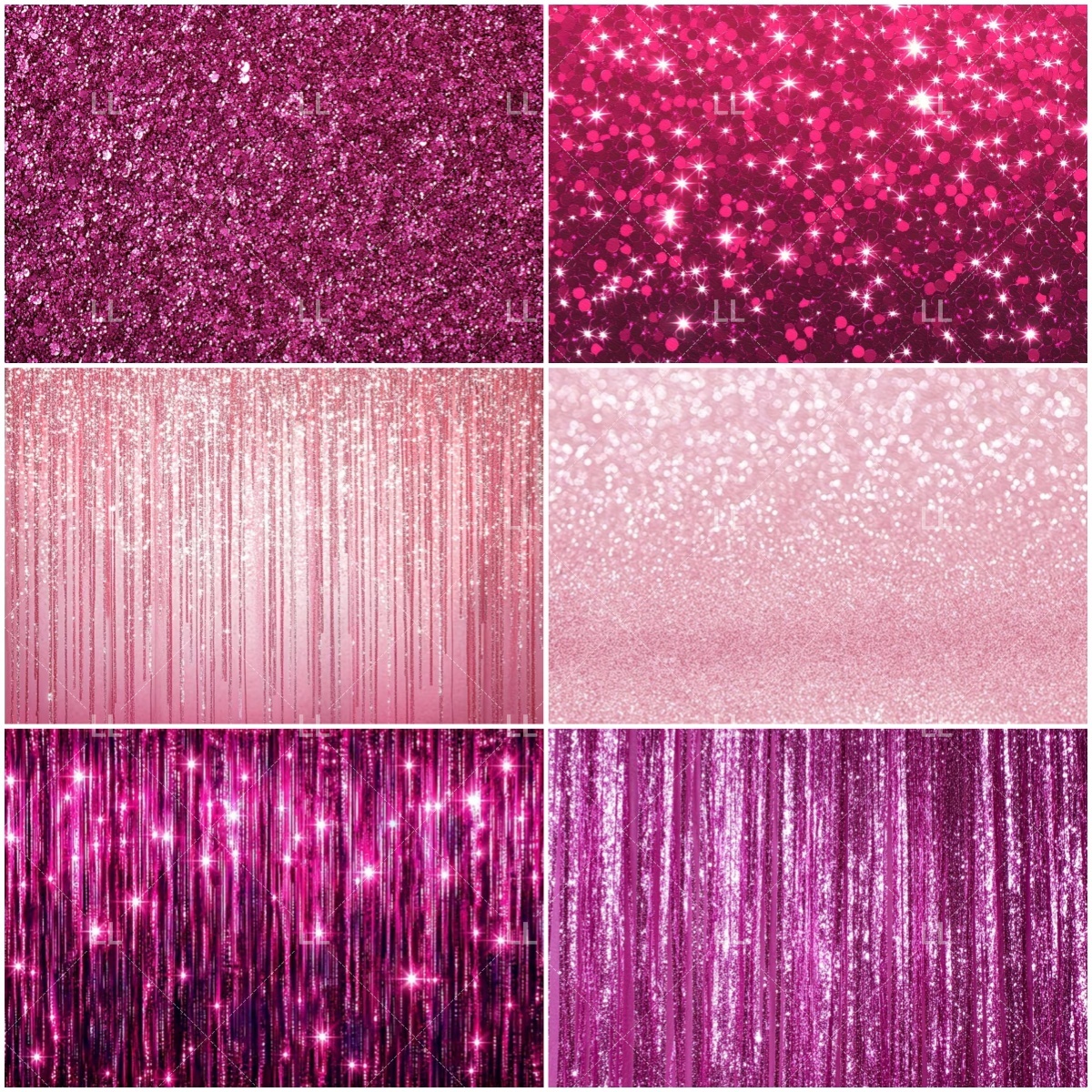Pink Shimmer Wall Glitters Seq - Photography Lighting Wall 评论和价格