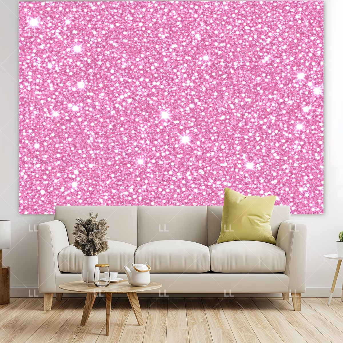 Pink Shimmer Wall Glitters Seq - Photography Lighting Wall 评论和价格