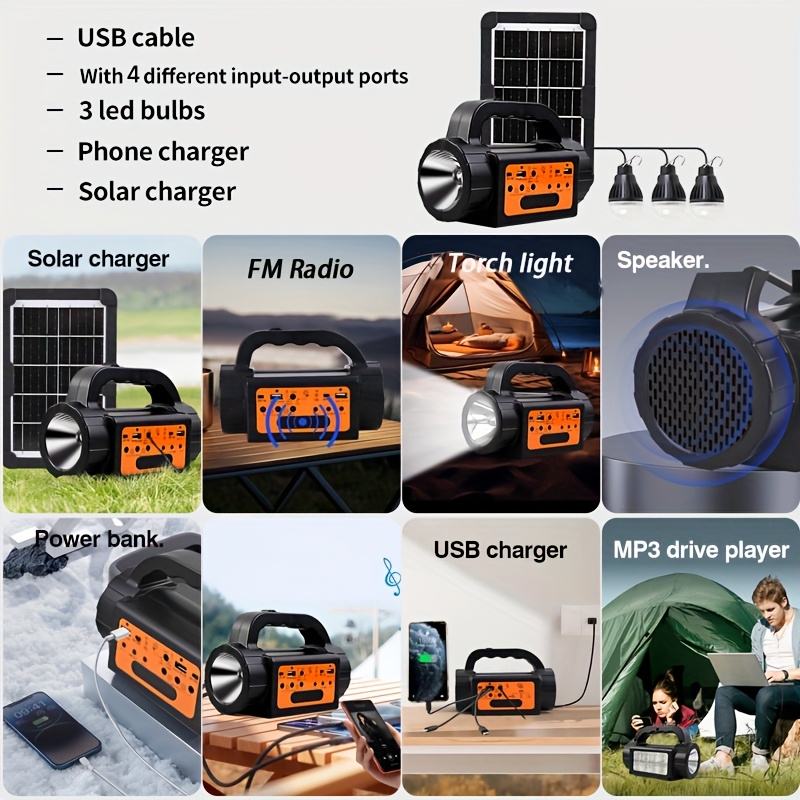 Solar Rechargeable Camping Lig - V Mount Battery 评论和价格
