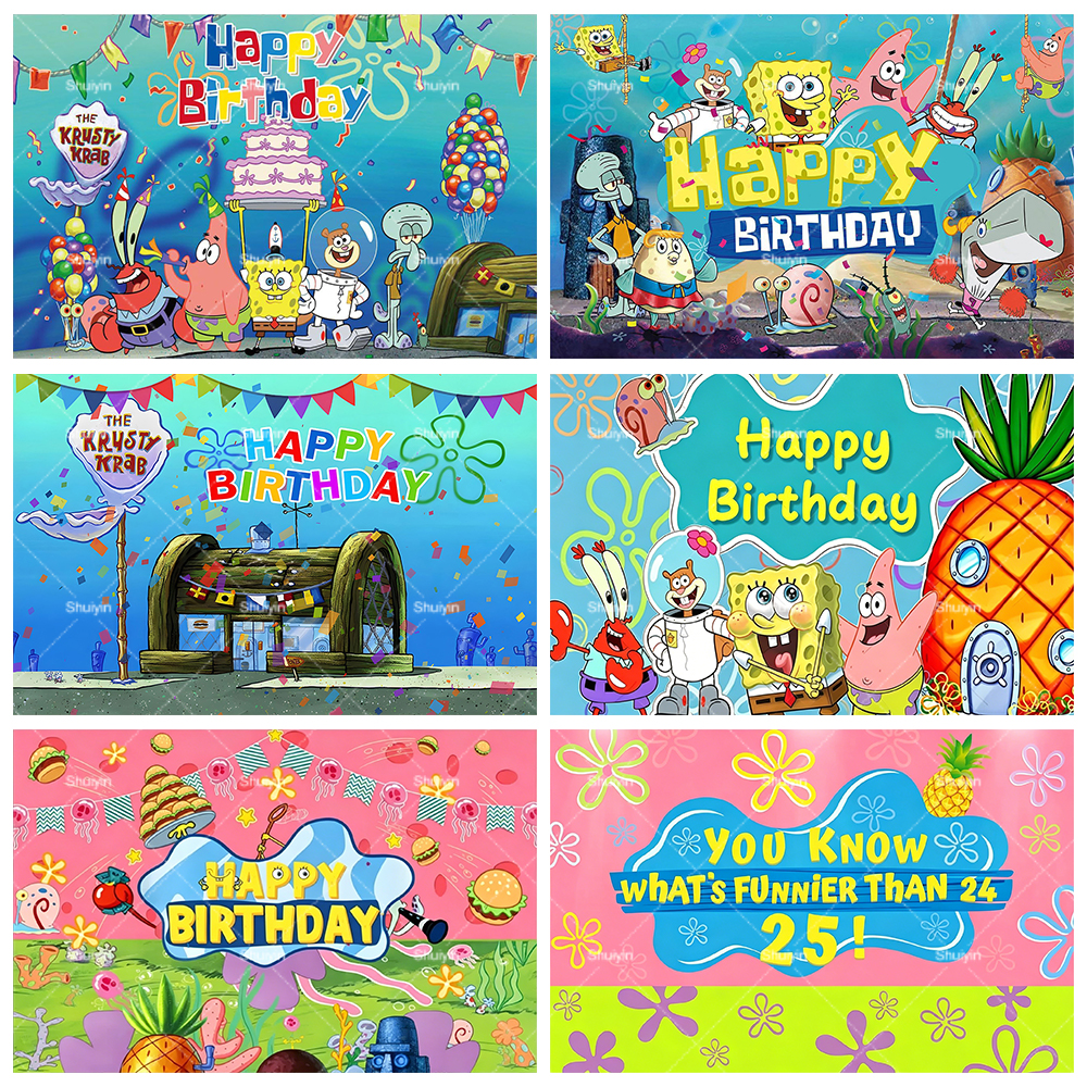 Cartoon SpongeBob Backdrop Chi - Photography Lighting Backdrop 评论和价格