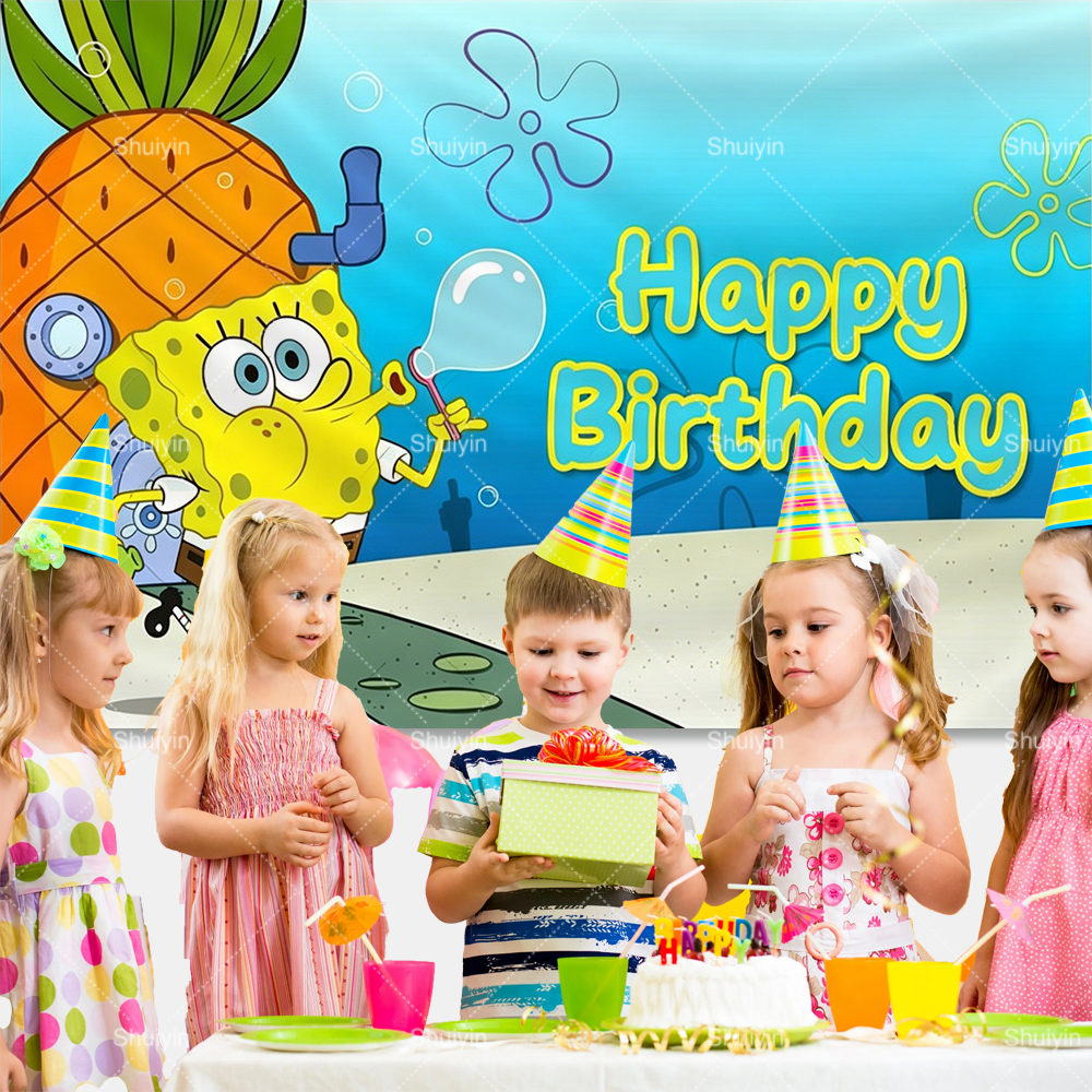 Cartoon SpongeBob Backdrop Chi - Photography Lighting Backdrop 评论和价格