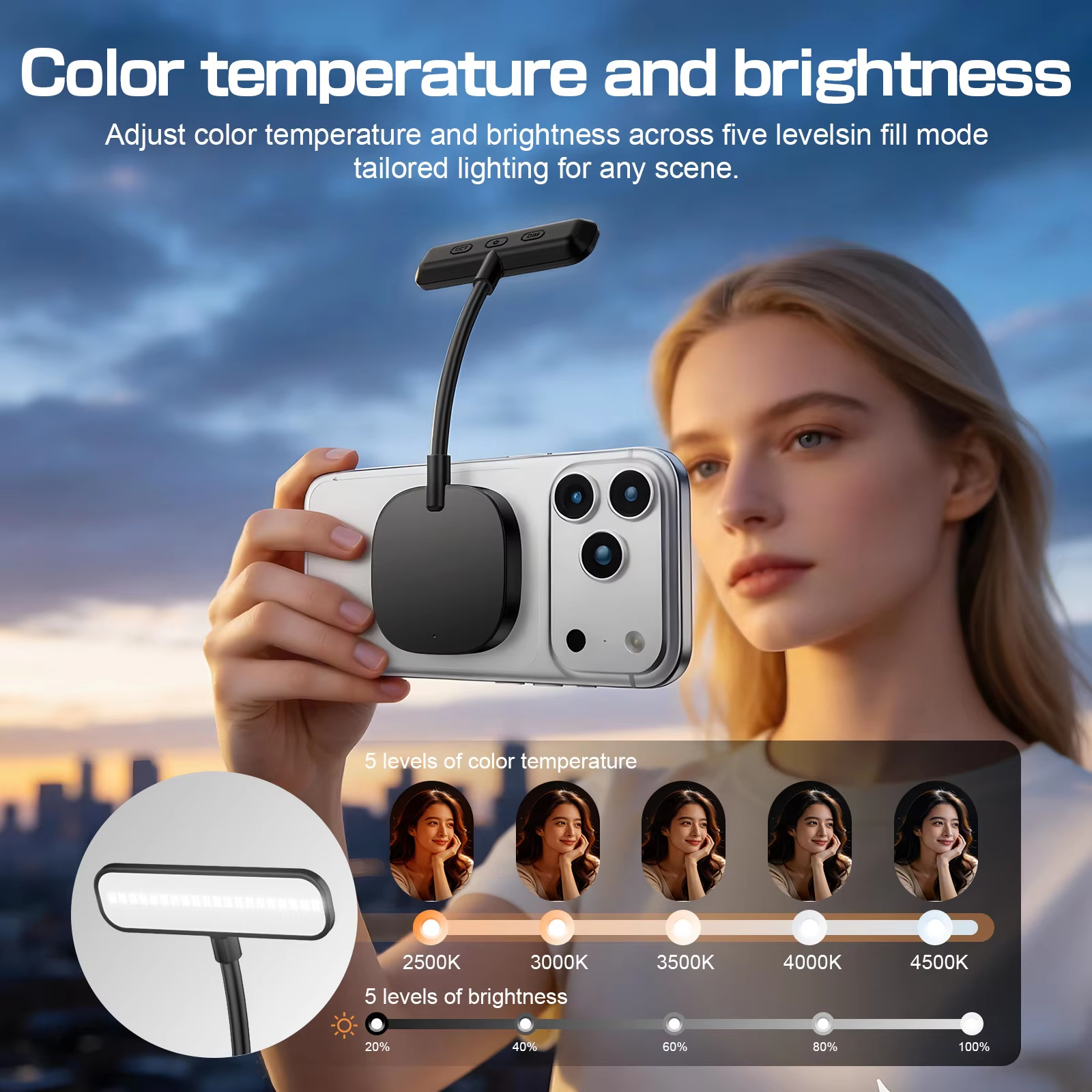 Magnetic Mobile Phone Fill Lig - Photography Lighting Portable 评论和价格