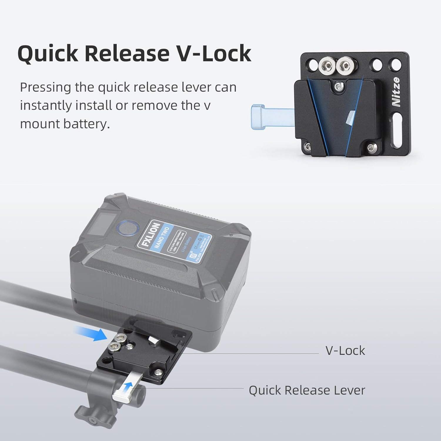 Nitze V Mount Battery Plate, A - V Mount Battery 评论和价格
