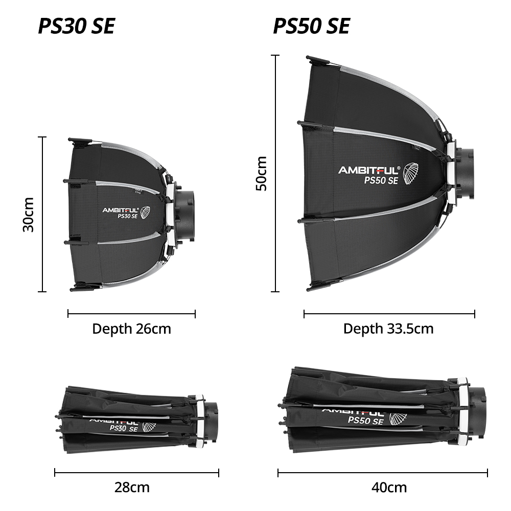 AMBITFUL PS30/PS50 SE 30cm 55c - Beauty Dish 55Cm 评论和价格