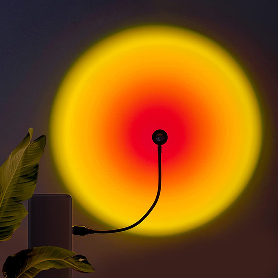 USB Sunset Lamp LED Rainbow Ne - Photography Lighting Wall 评论和价格
