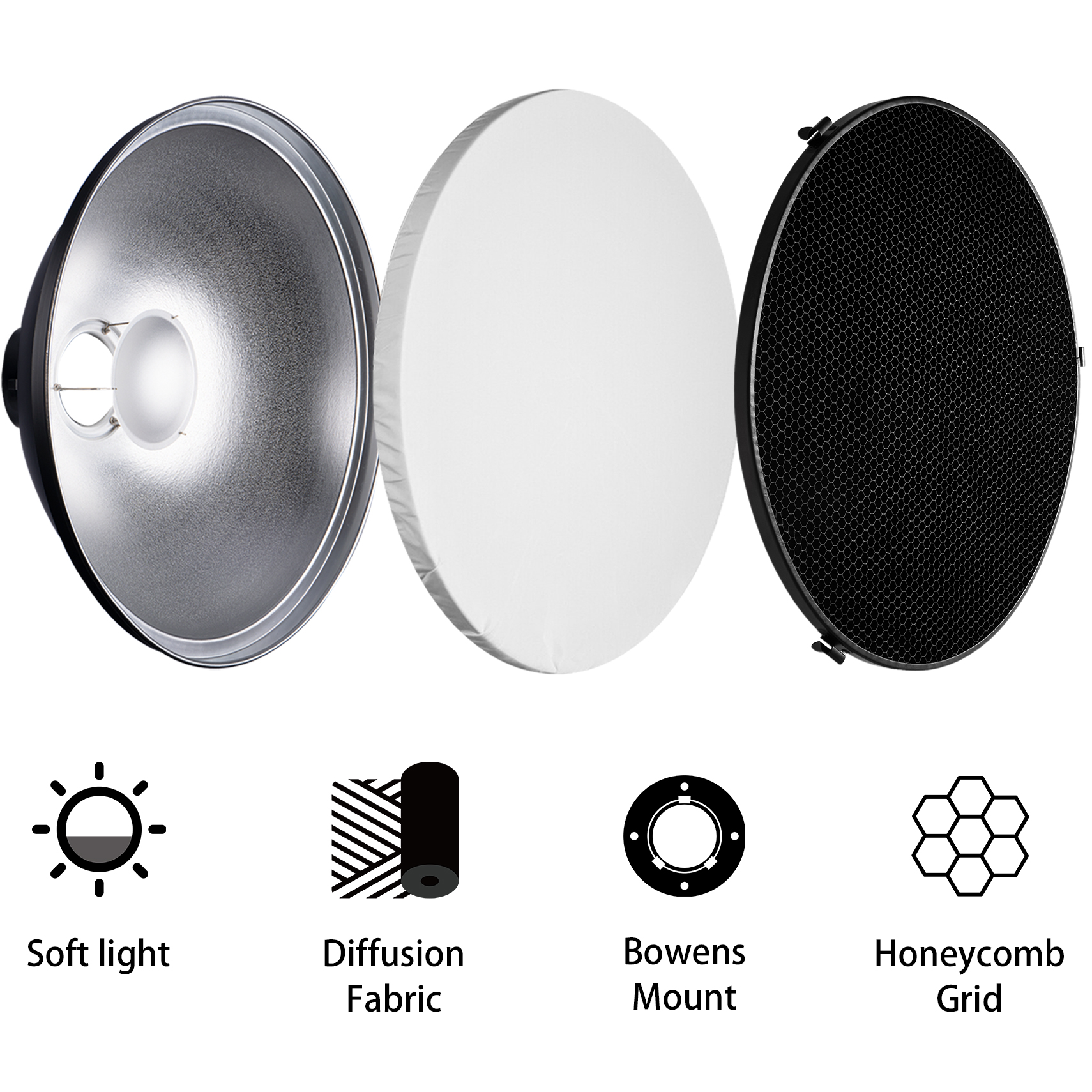 Selens Reflector Beauty Dish 3 - Beauty Dish 55Cm 评论和价格