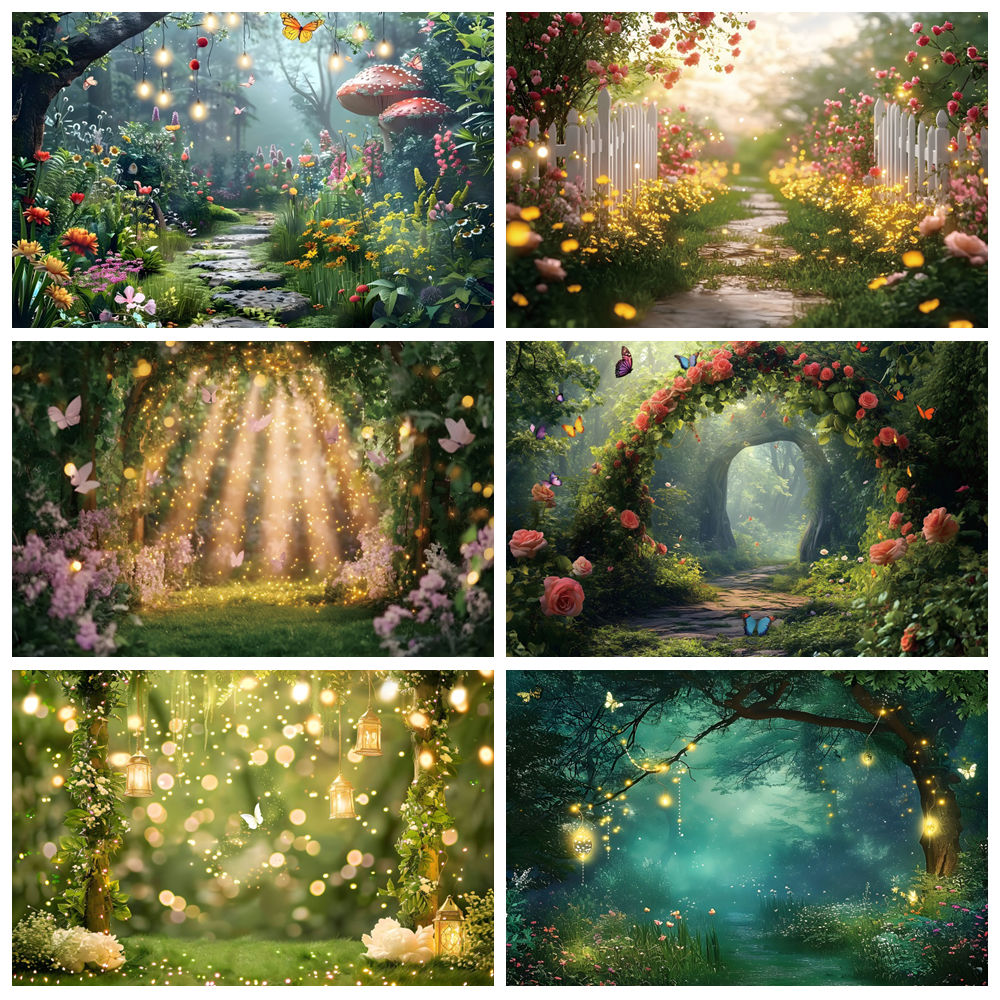 Fairy Tale Garden Backdrop for - Photography Natural Lighting 评论和价格