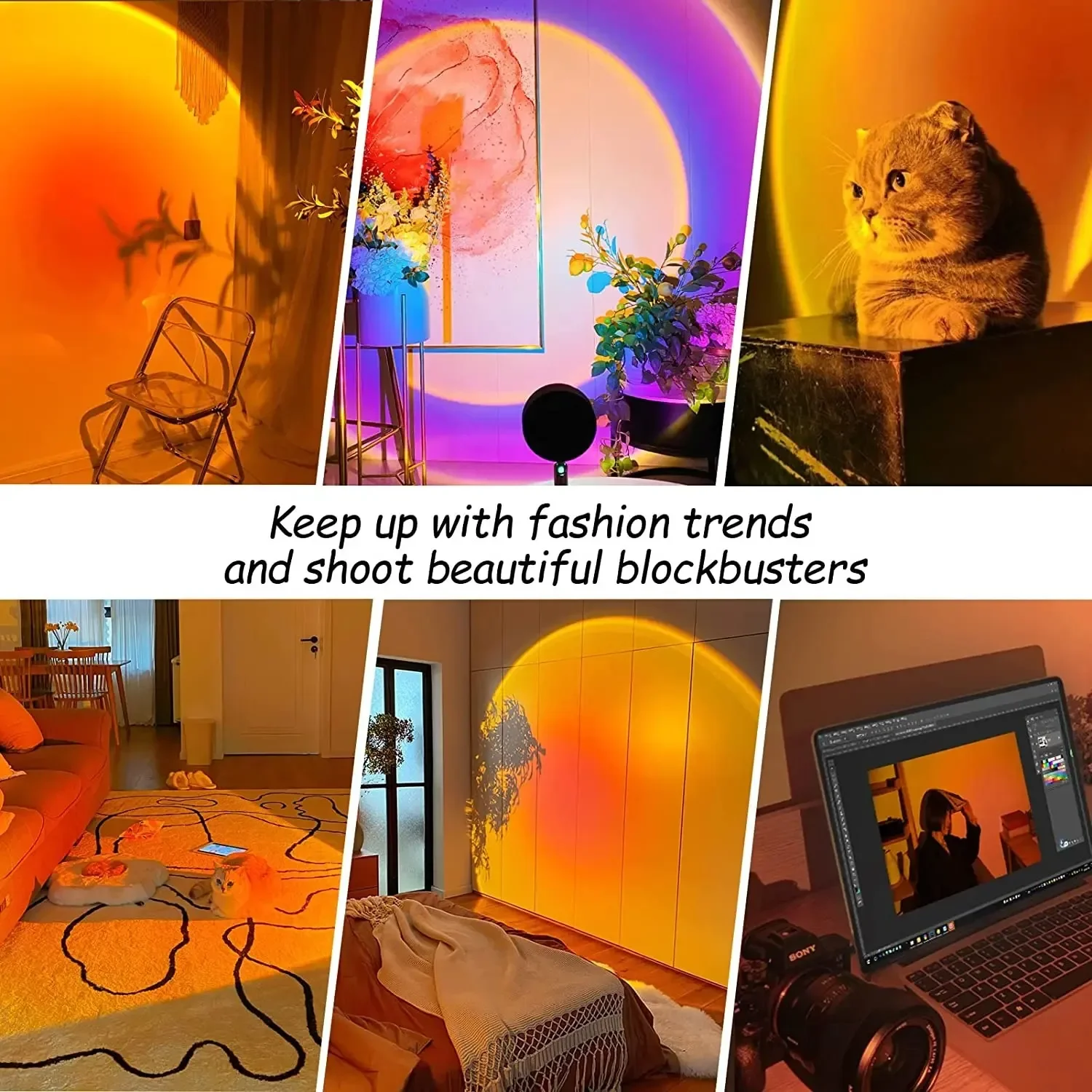 Sunset Lamp RGB Mood Lighting  - Photography Lighting Mood 评论和价格