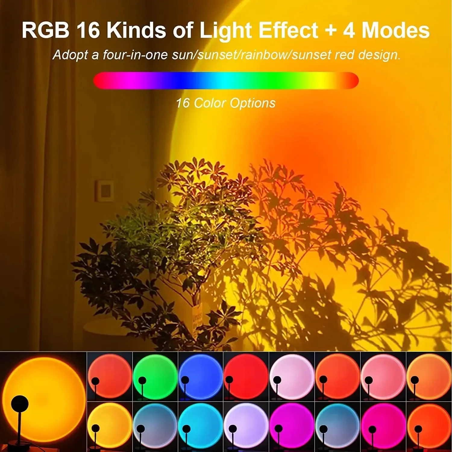 Sunset Lamp RGB Mood Lighting  - Photography Lighting Mood 评论和价格