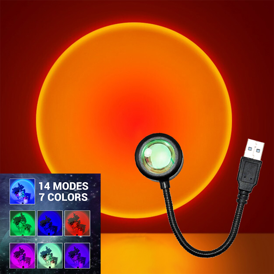 LED Sunset Lamp Nightlights US - Photography Lighting Mood 评论和价格