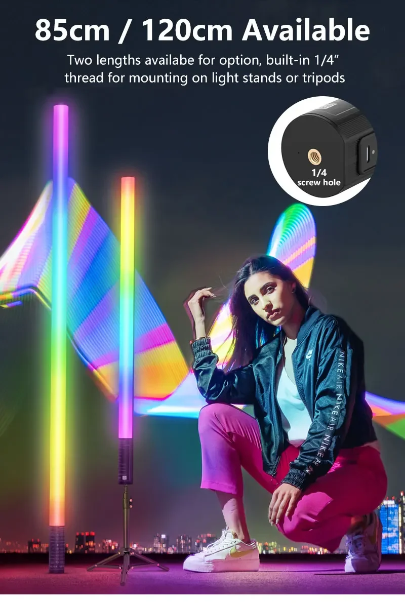 LUXCEO 120cm RGB LED Mood Ligh - Photography Lighting Mood 评论和价格