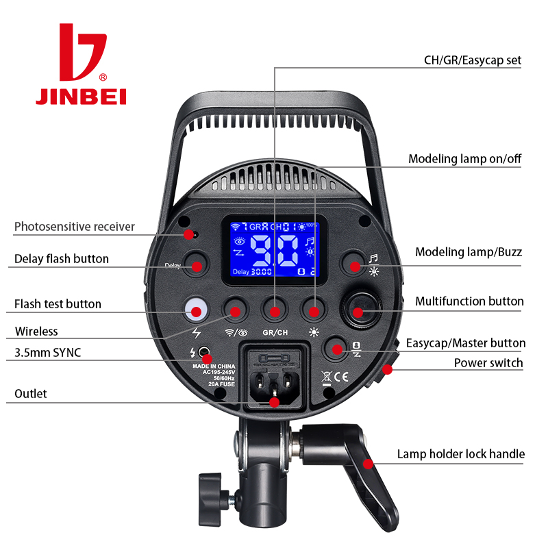 JINBEI DPX-800II  800W 25W LED - Good Lighting In Photography 评论和价格